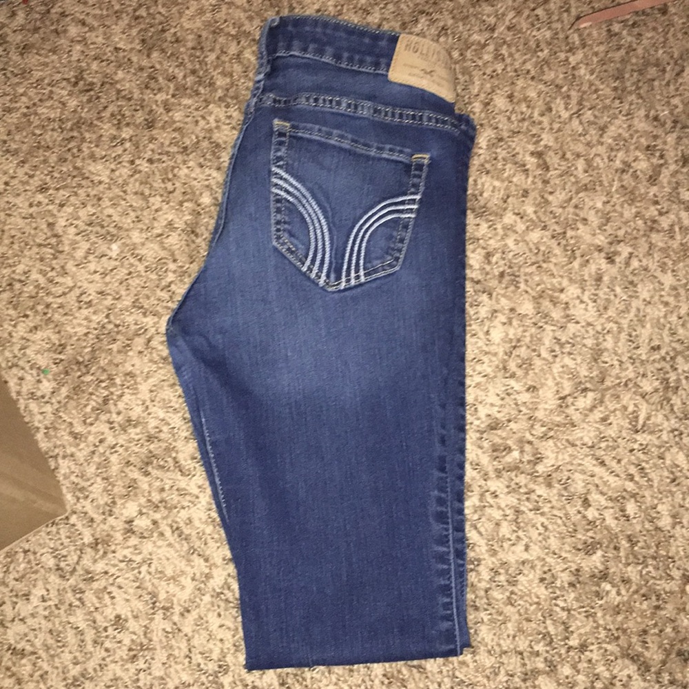 Hollister super skinny used blue jeans